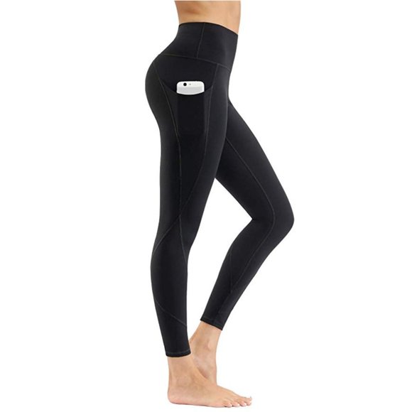 Cali Chic Women Yoga Pants Celebrity Brushed Nylon Soft High Waist Tummy Control - Picture 2 of 7